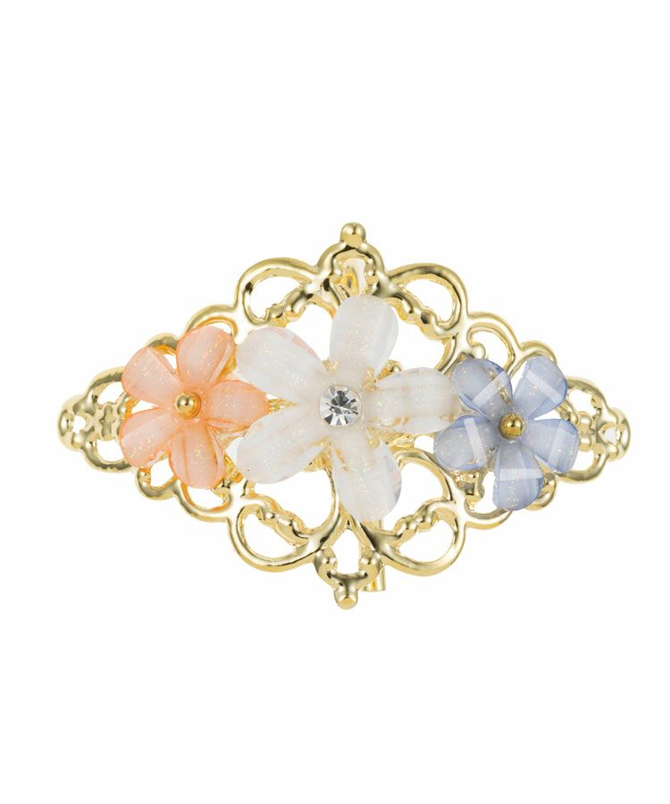 フラワーストーン付ポニーフック