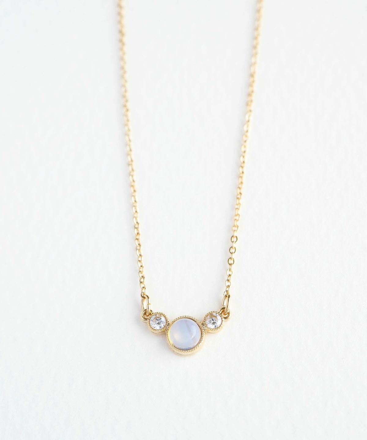 【恋は光着用】ナチュラルストーンとクリスタルのプチペンダント【MUK Dreamy stone】