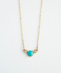 【恋は光着用】ナチュラルストーンとクリスタルのプチペンダント【MUK Dreamy stone】