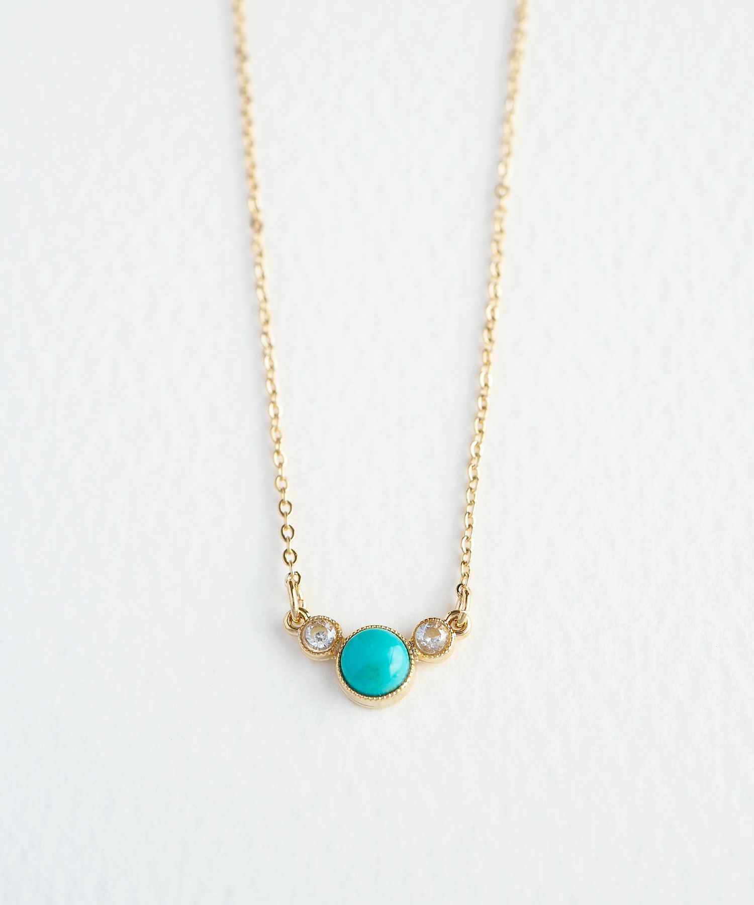 【恋は光着用】ナチュラルストーンとクリスタルのプチペンダント【MUK Dreamy stone】