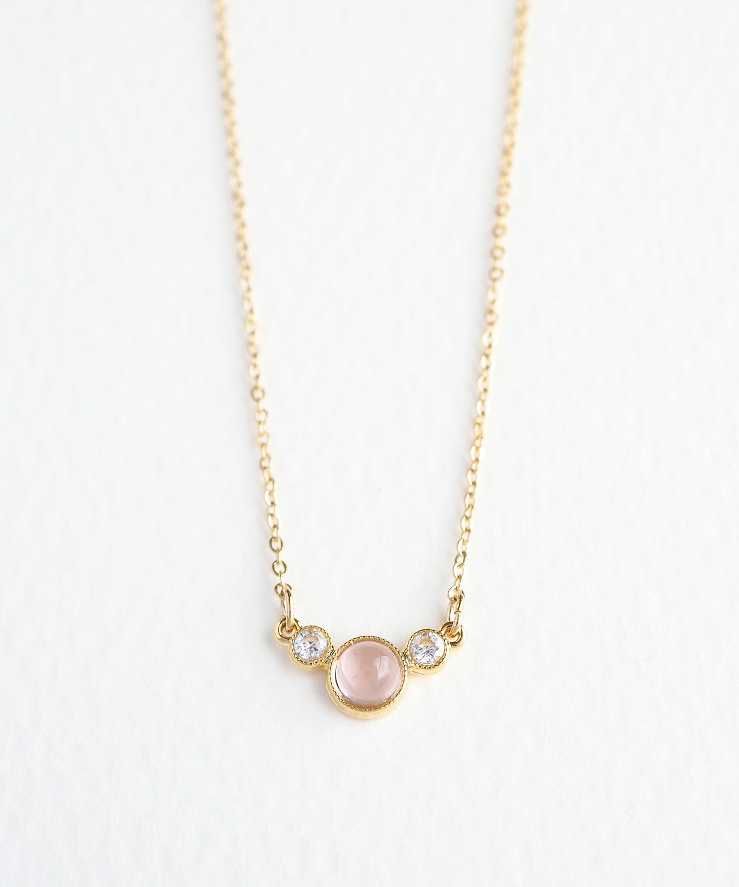 【恋は光着用】ナチュラルストーンとクリスタルのプチペンダント【MUK Dreamy stone】