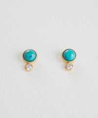 ナチュラルストーンとクリスタルのチタンポストピアス【MUK Dreamy stone】