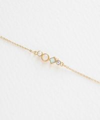 ナチュラルストーンとビジューのブレスレット【MUK Dreamy stone】