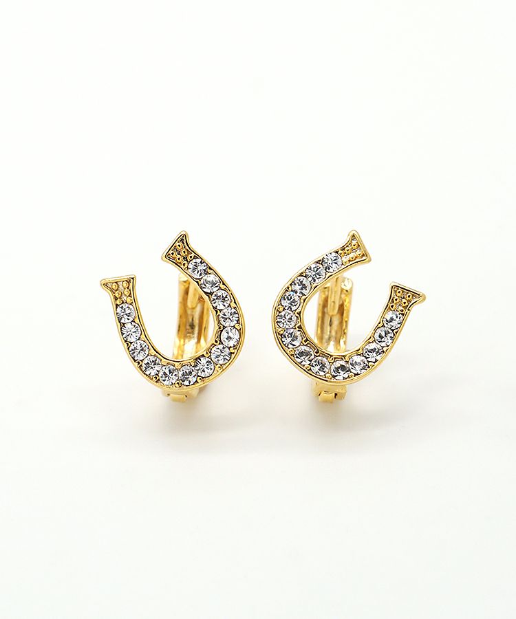ホースシューモチーフワンタッチピアス