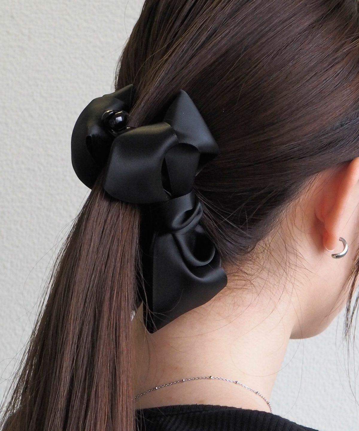 ビッグサテンリボンバナナクリップ