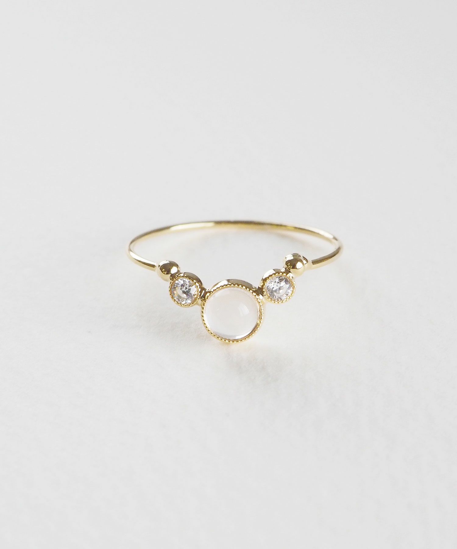 ナチュラルストーンとクリスタルのリング【MUK Dreamy stone】