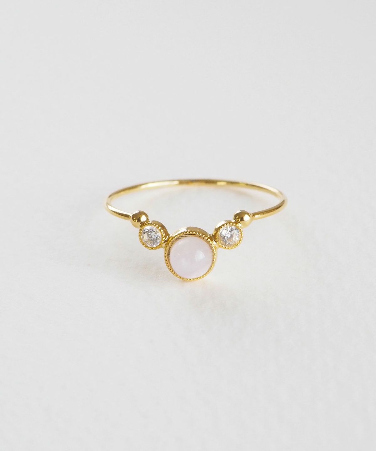 ナチュラルストーンとクリスタルのリング【MUK Dreamy stone】