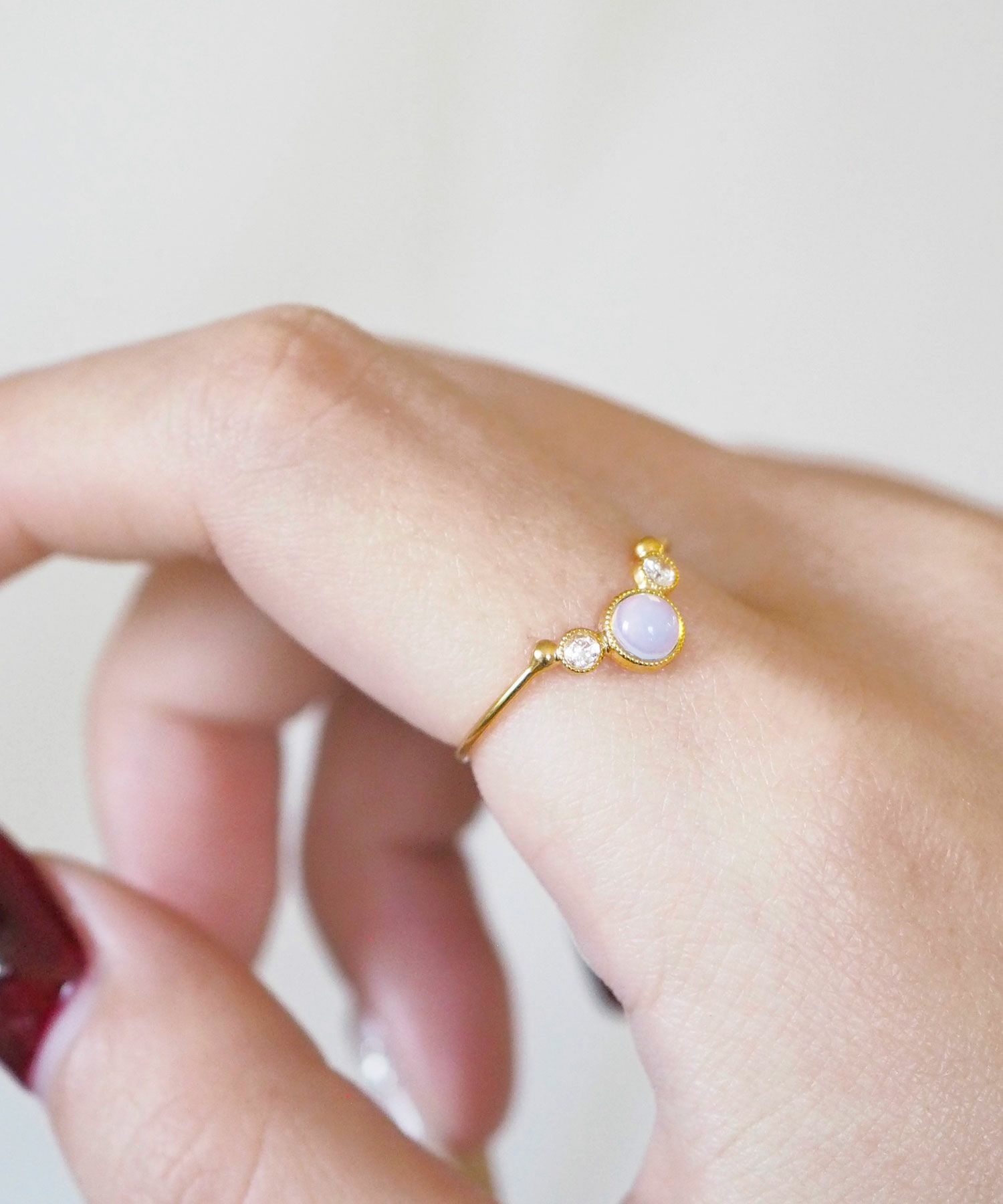 ナチュラルストーンとクリスタルのリング【MUK Dreamy stone】