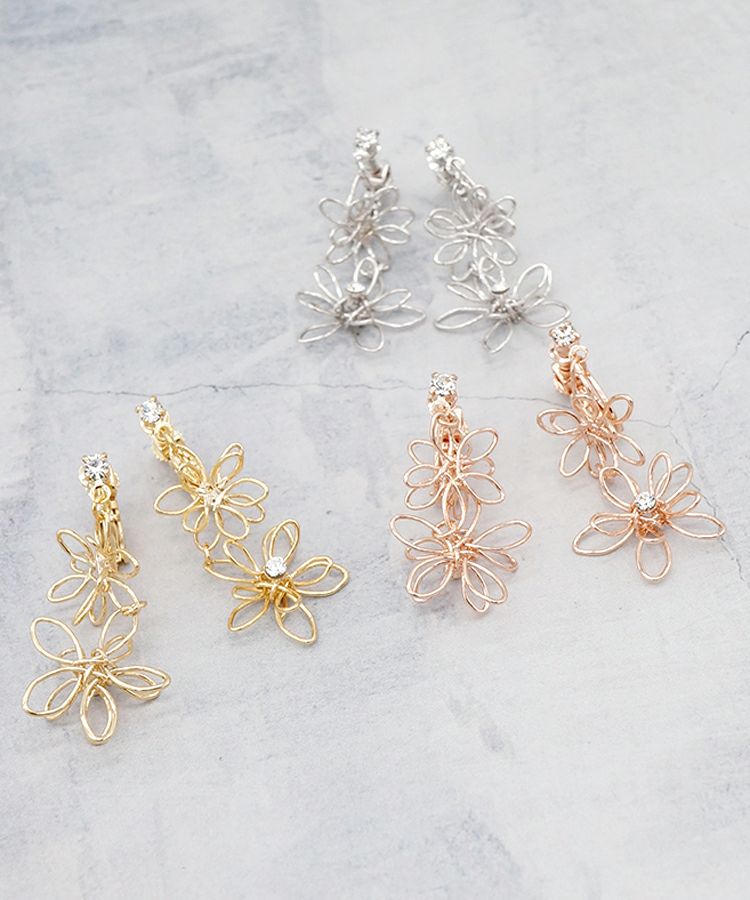 ツインワイヤーフラワーIMFスプリングイヤリング | 【公式】MUK ONLINE