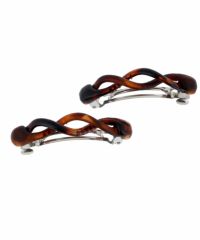 ツイストバレッタ(2個入)【Juno フランス製ヘアアクセサリー