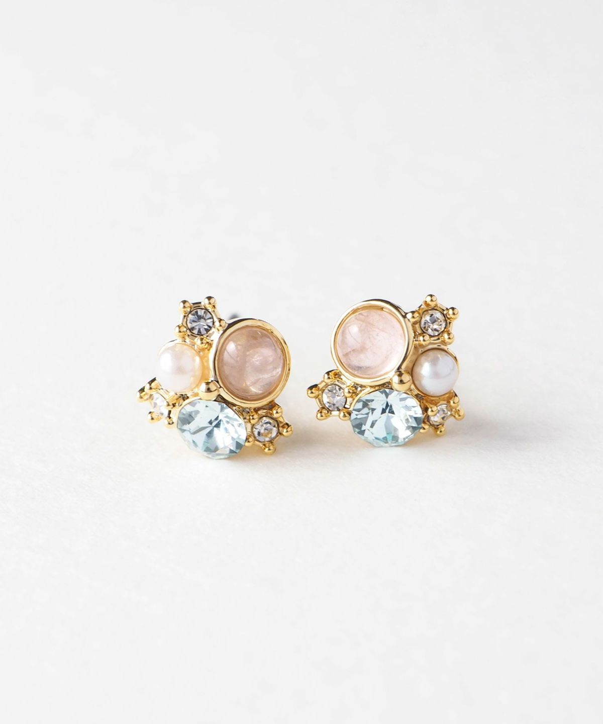 ナチュラルストーンプチビジューピアス【MUK Dreamy stone