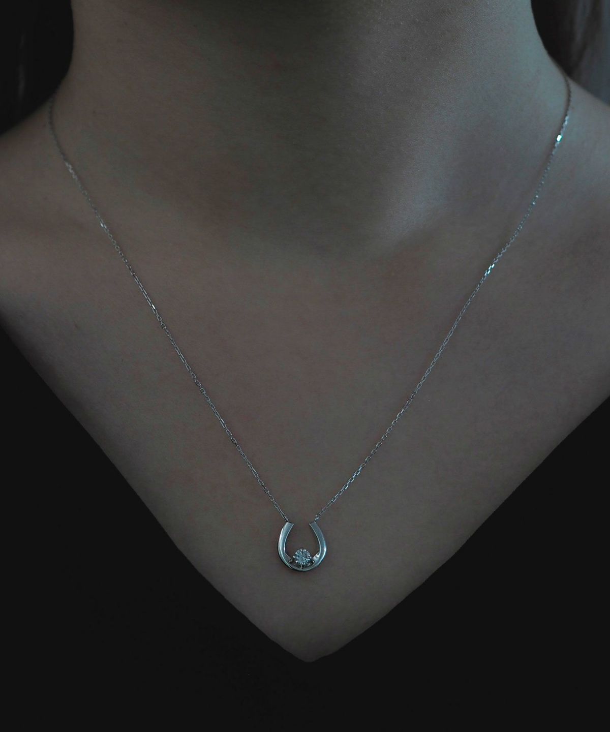 Horseshoe pendant【LAB DIAMOND】