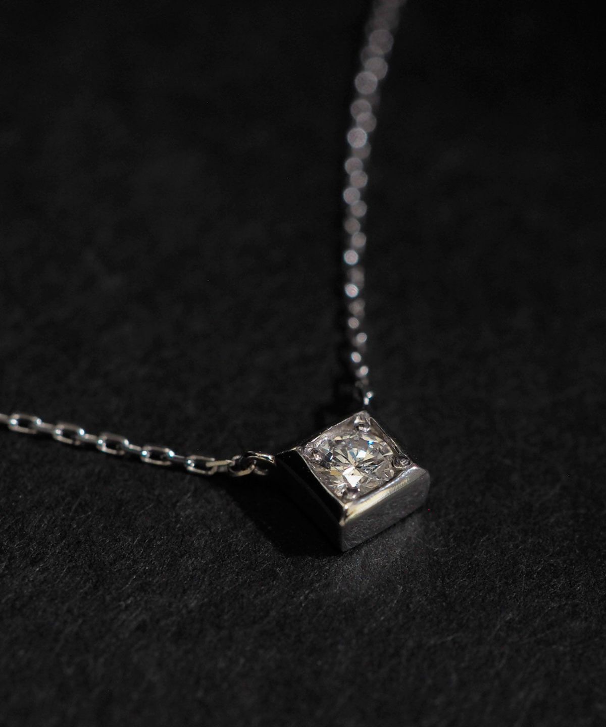 Square pendant【LAB DIAMOND】