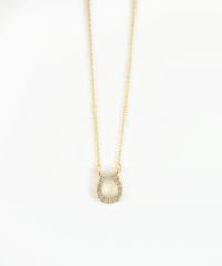 グリームホースシューキュービックジルコニアプチペンダント【MUK】