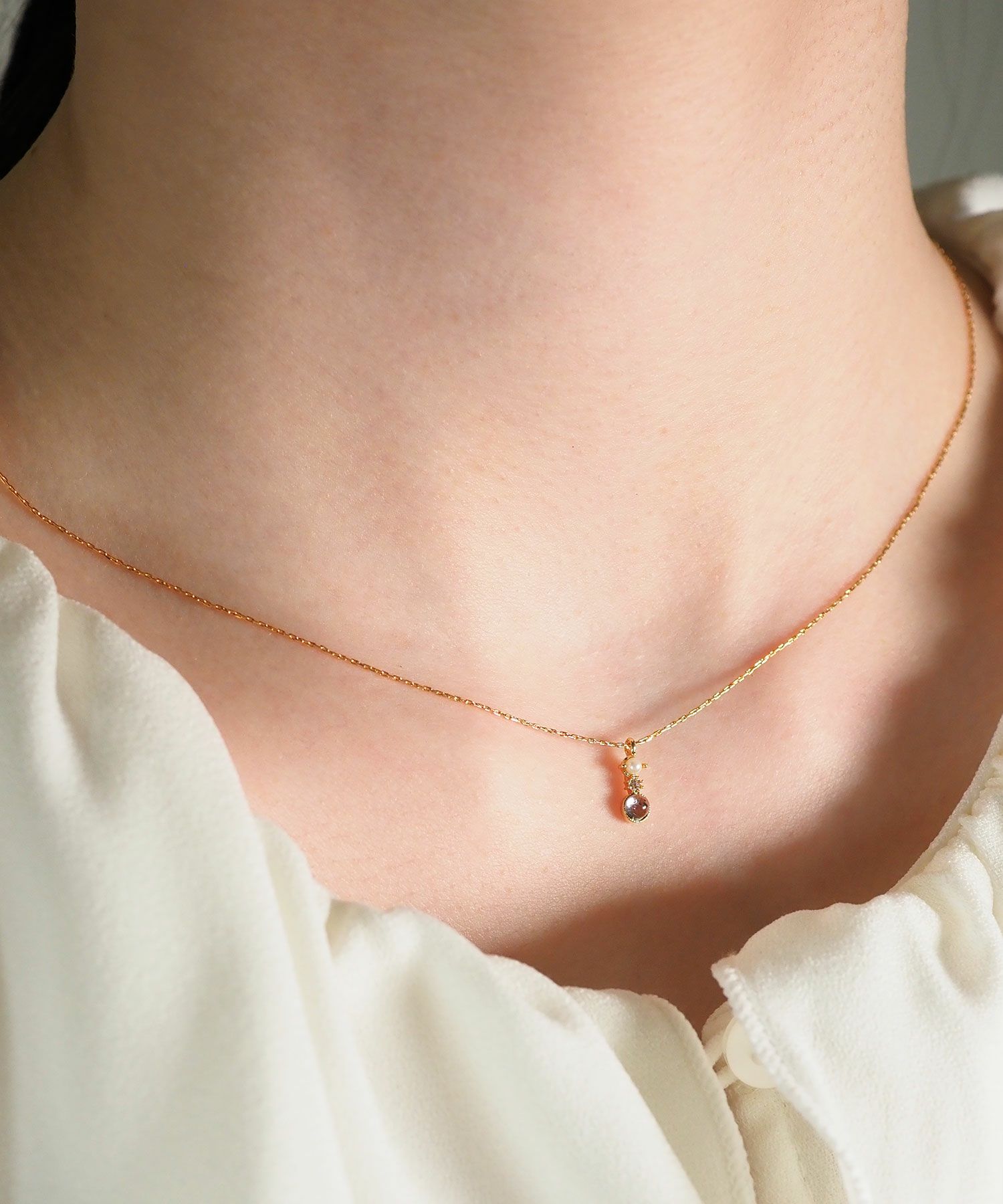 ナチュラルストーンクラシックネックレス【MUK Dreamy stone】