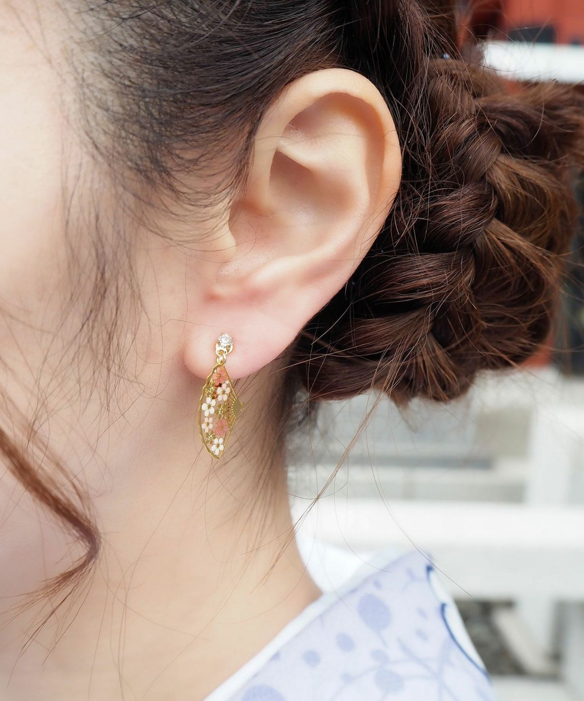 あきたん専用♡ミスティッククォーツ1粒ピアス イヤリング 琥珀セット（ネックレス・イヤリングまたはピアス） - 久慈琥珀
