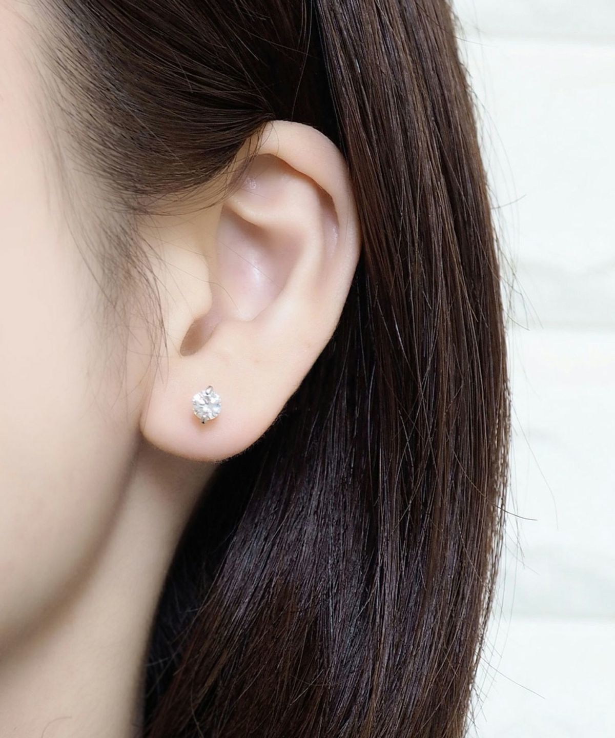 シンプルラウンドストーンセラミックポストピアス(5.5mm) | 【公式