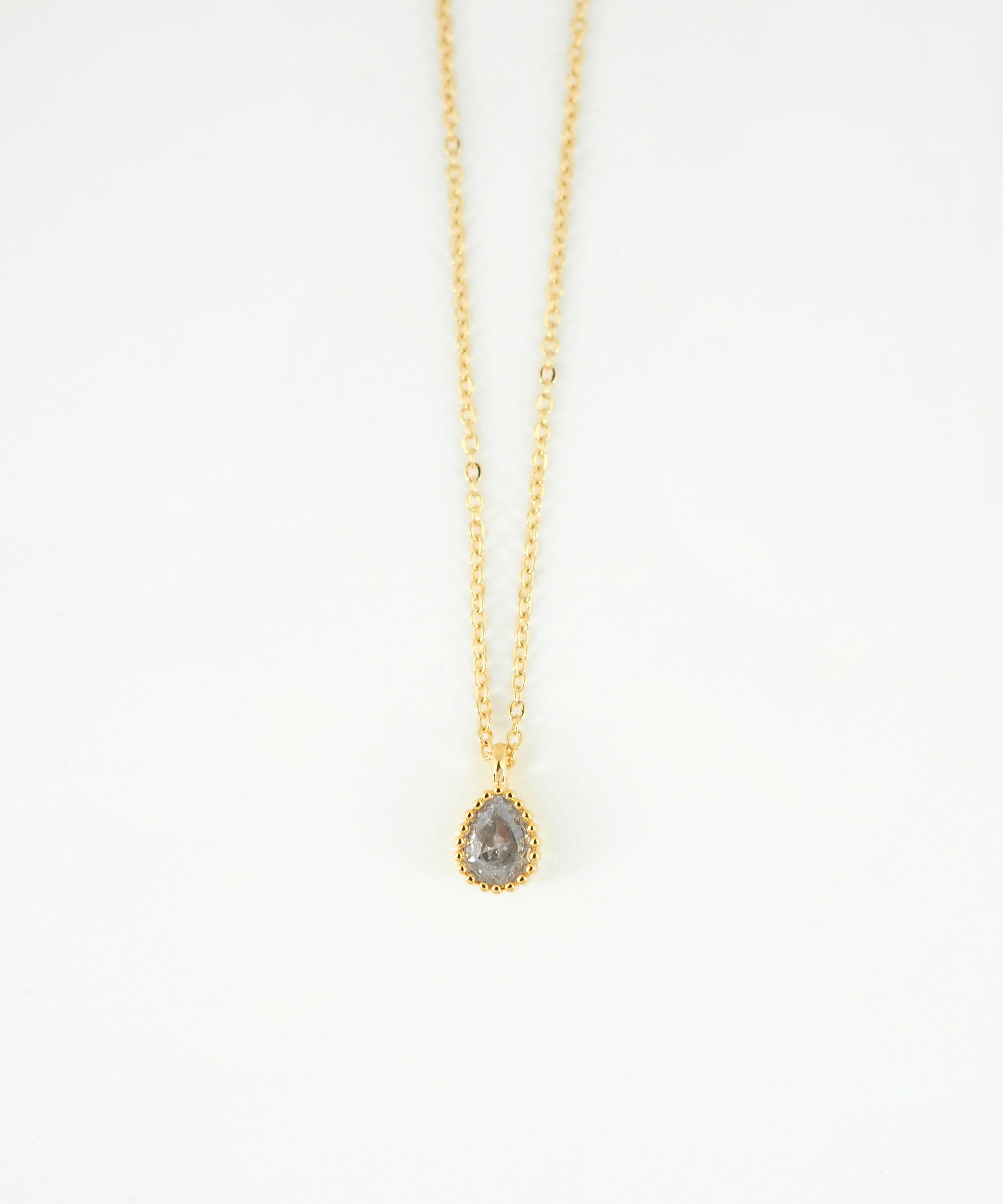 ドロップキュービックジルコニアプチペンダント【MUK】