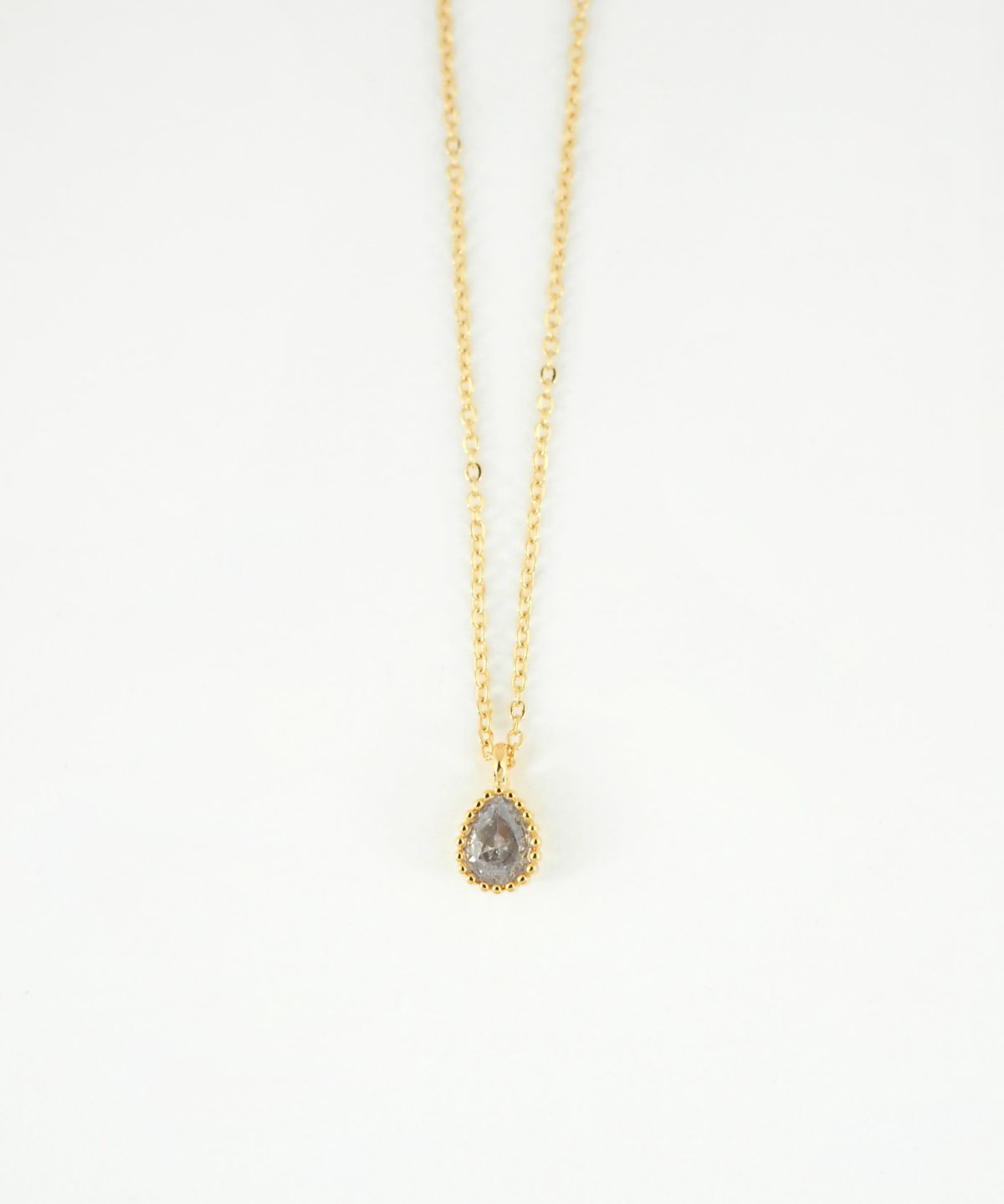 ドロップキュービックジルコニアプチペンダント【MUK】