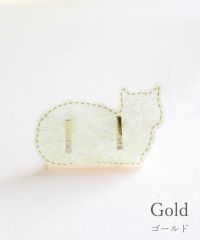 ねこスタンド付きバーピアス