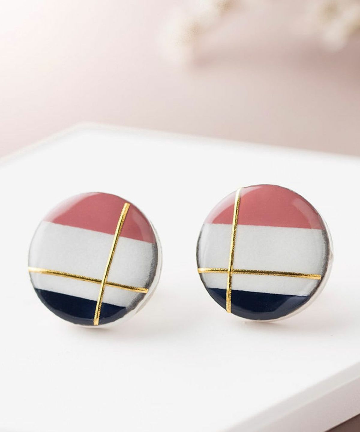 美濃焼フレンチクラシカルイヤリング【MIKELO】