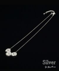 Fleur de tricot 金糸/銀糸の小花ネックレス【wanoiro】