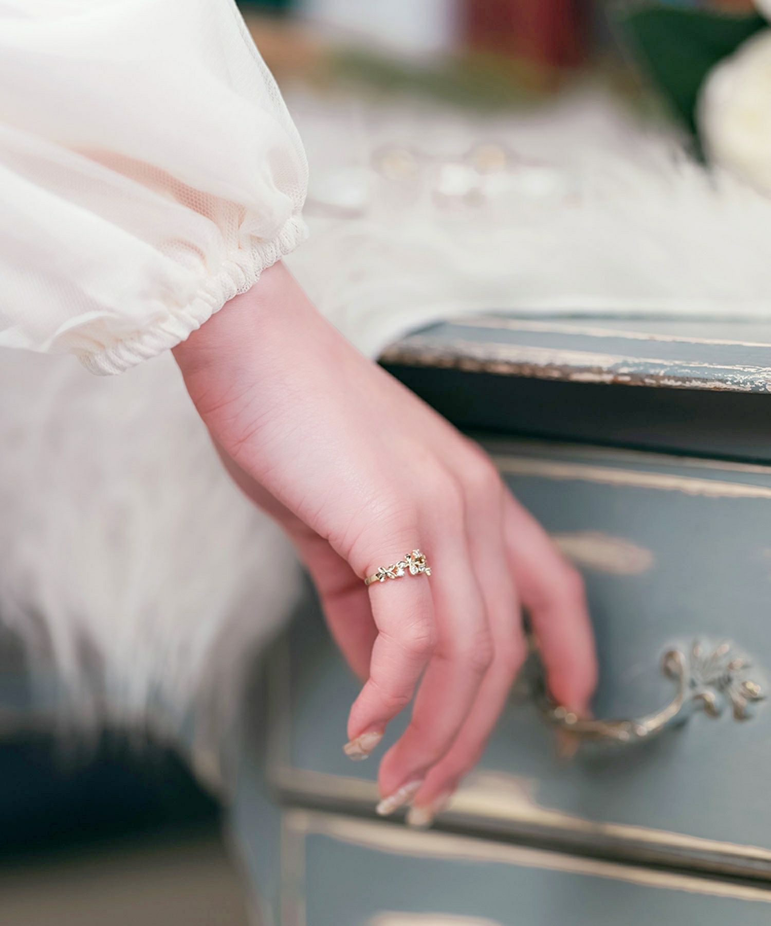 【web限定】バタフライアラウンドピンキーリング【MUK shady sophy】