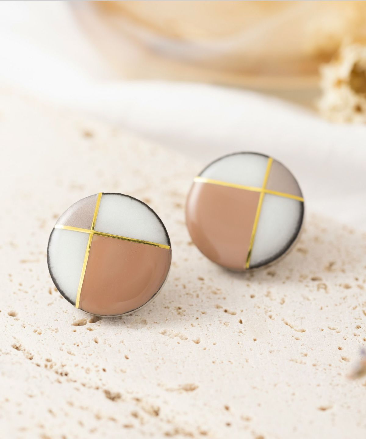 【MUK別注】美濃焼クラシックラインイヤリング【MIKELO】