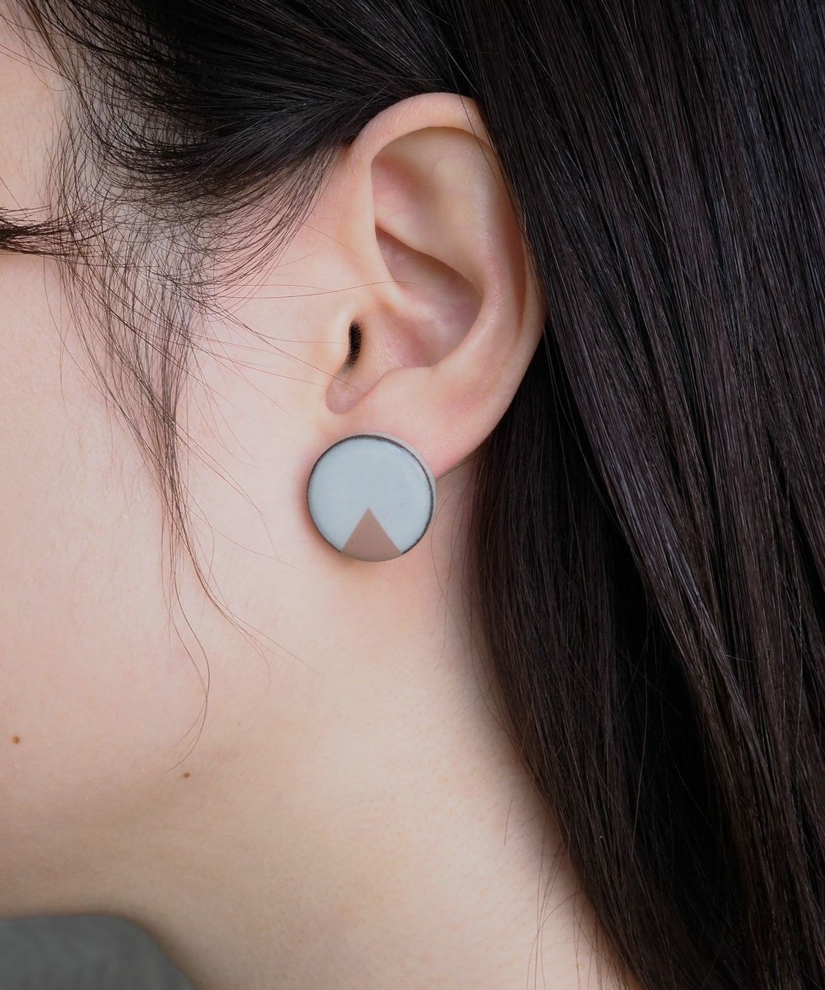 【MUK別注】美濃焼シャビーシックチタンポストピアス【MIKELO】