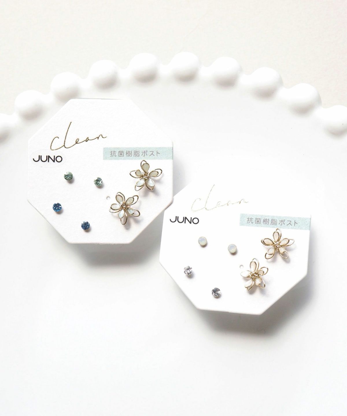 エポフラワー抗菌樹脂ポストセットピアス
