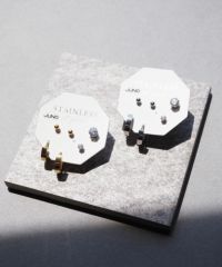 フラットフープセットステンレスピアス