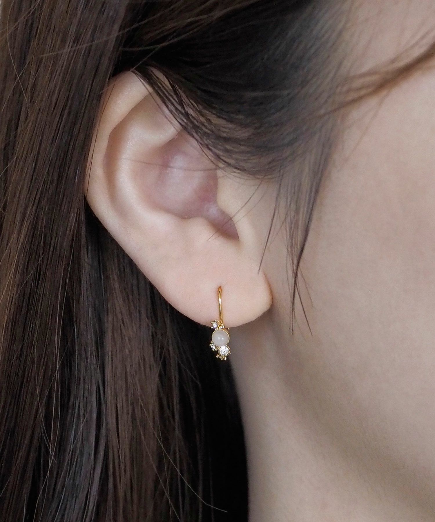 ナチュラルストーンストレートバーピアス【MUK Dreamystone】