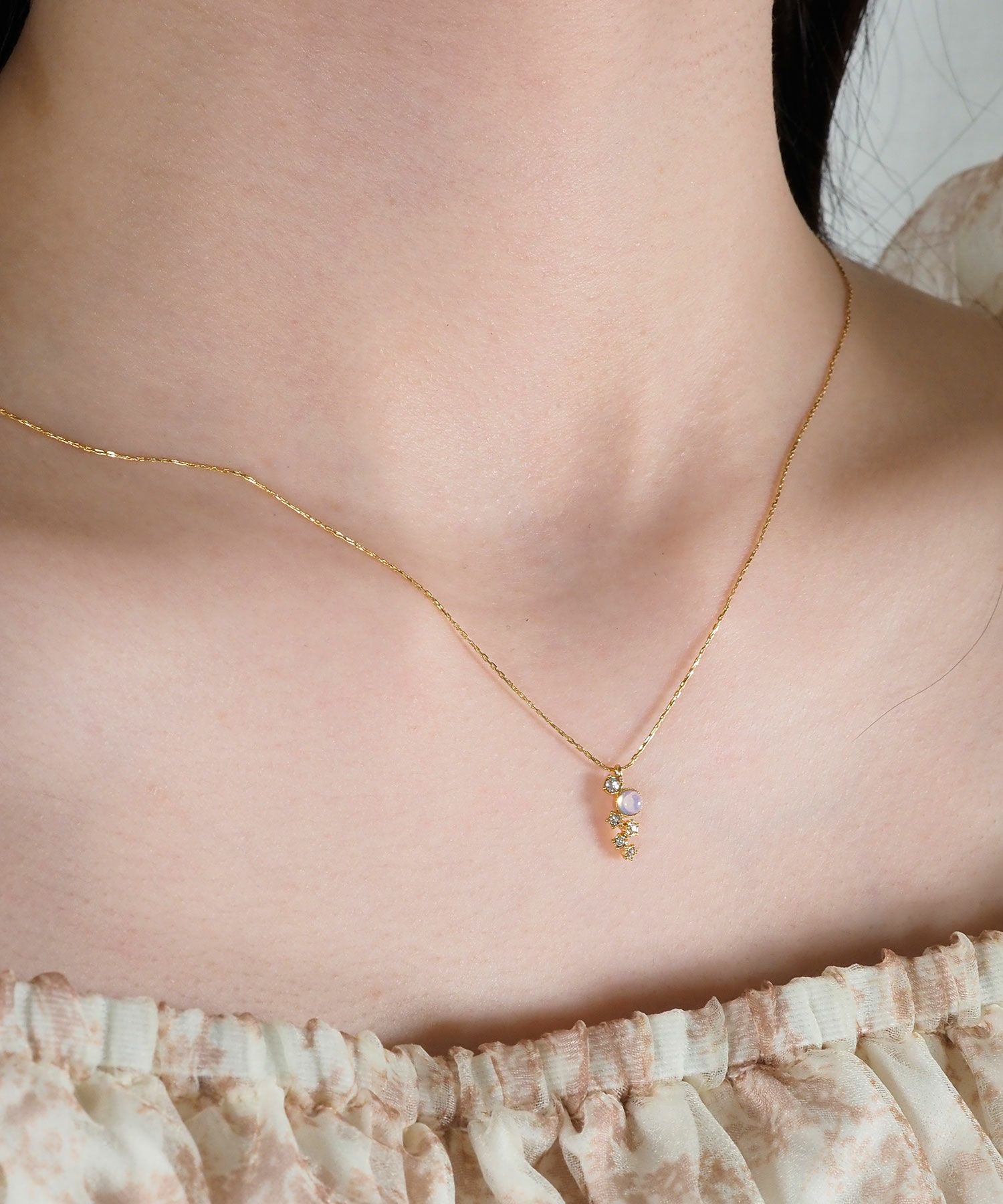 ナチュラルストーンストレートバープチペンダント【MUK Dreamystone】