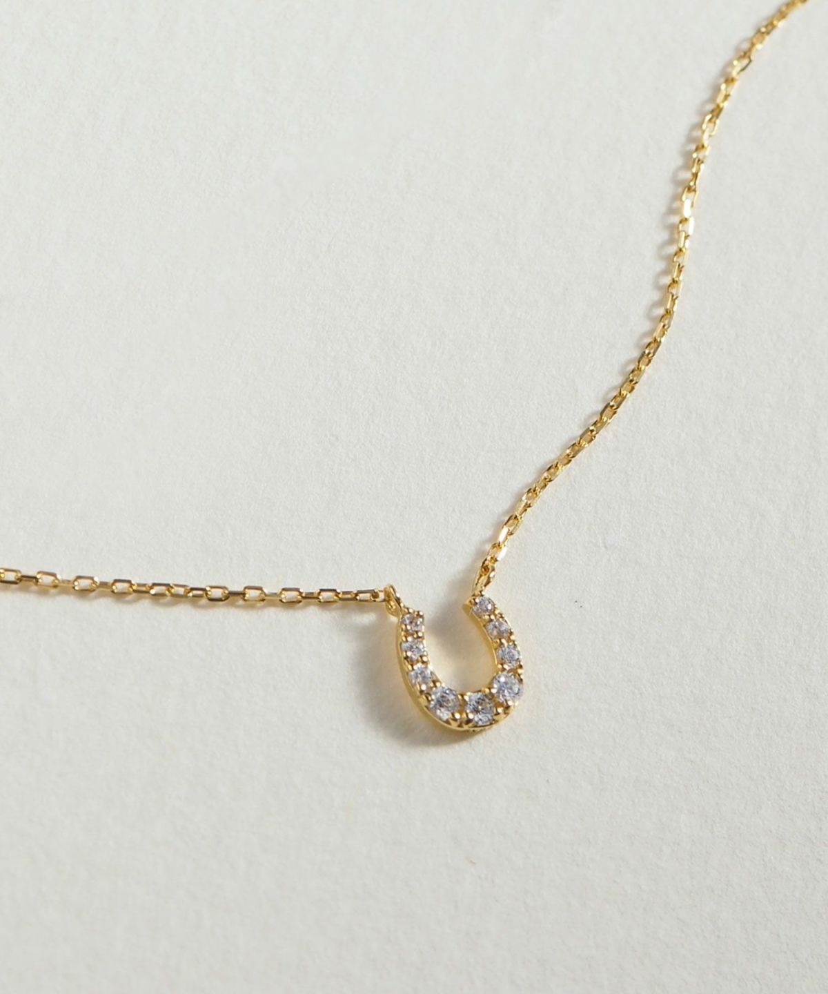 Pave Horseshoe 925 Silver Petite Pendant【H&Ccollection】