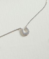 Pave Horseshoe 925 Silver Petite Pendant【H&Ccollection】