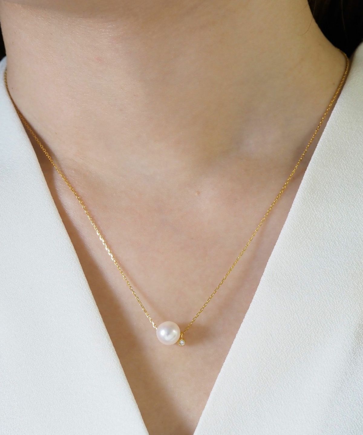 Fresh pearl 925 silver petit pendant【H&Ccollection】