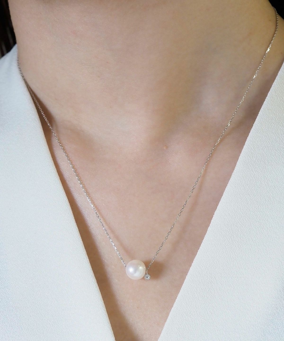 Fresh pearl 925 silver petit pendant【H&Ccollection】