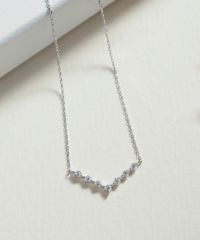 V-Line Cubic Silver 925 Petite Pendant【H&Ccollection】