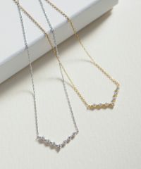 V-Line Cubic Silver 925 Petite Pendant【H&Ccollection】