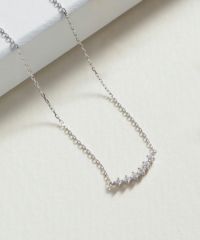 Smile Line Cubic Silver 925 Petit Pendant【H&Ccollection】