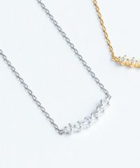 Smile Line Cubic Silver 925 Petit Pendant【H&Ccollection】