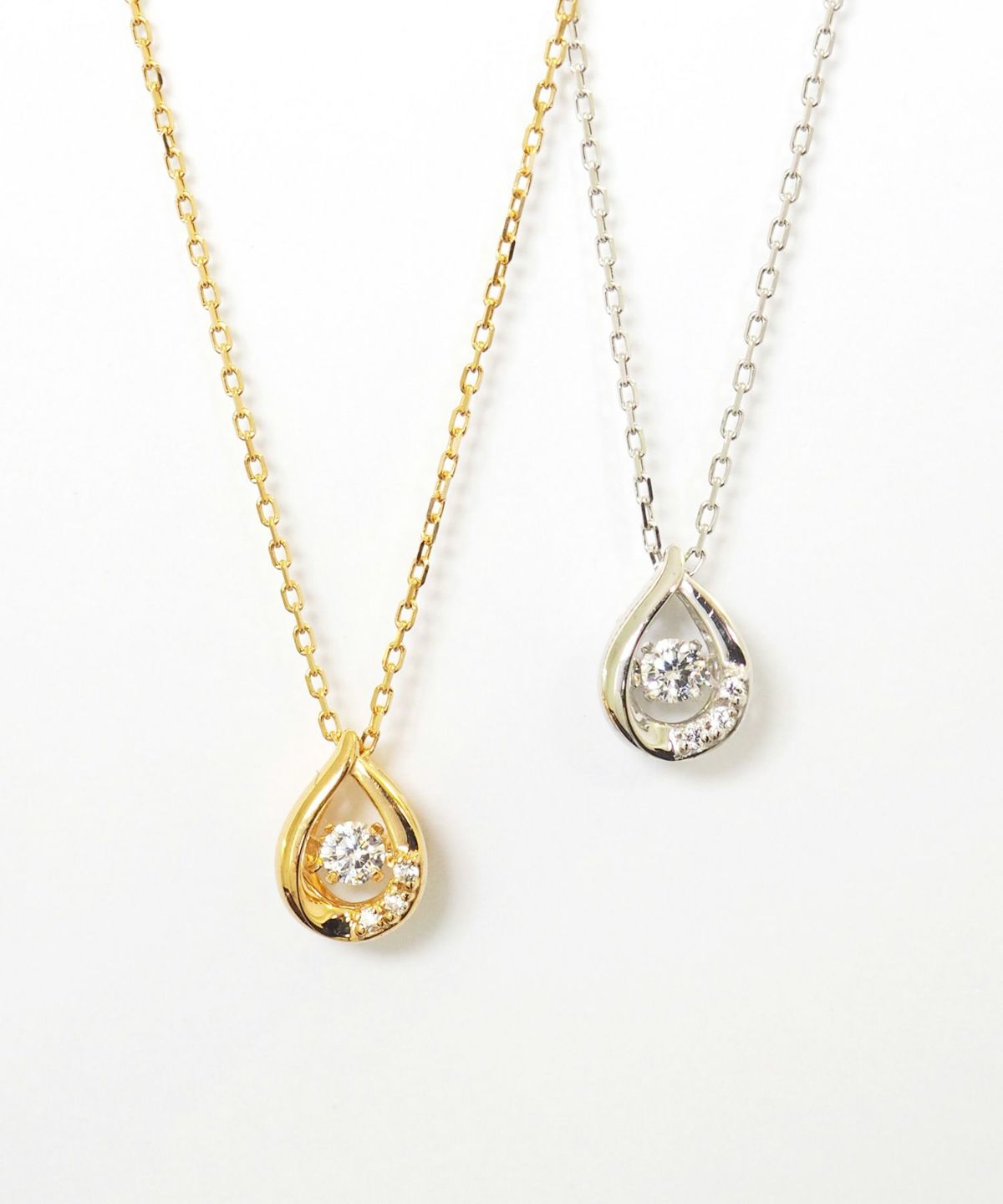 Petite Drop frame 925 Silver Dancing Stone Pendant【H&Ccollection】