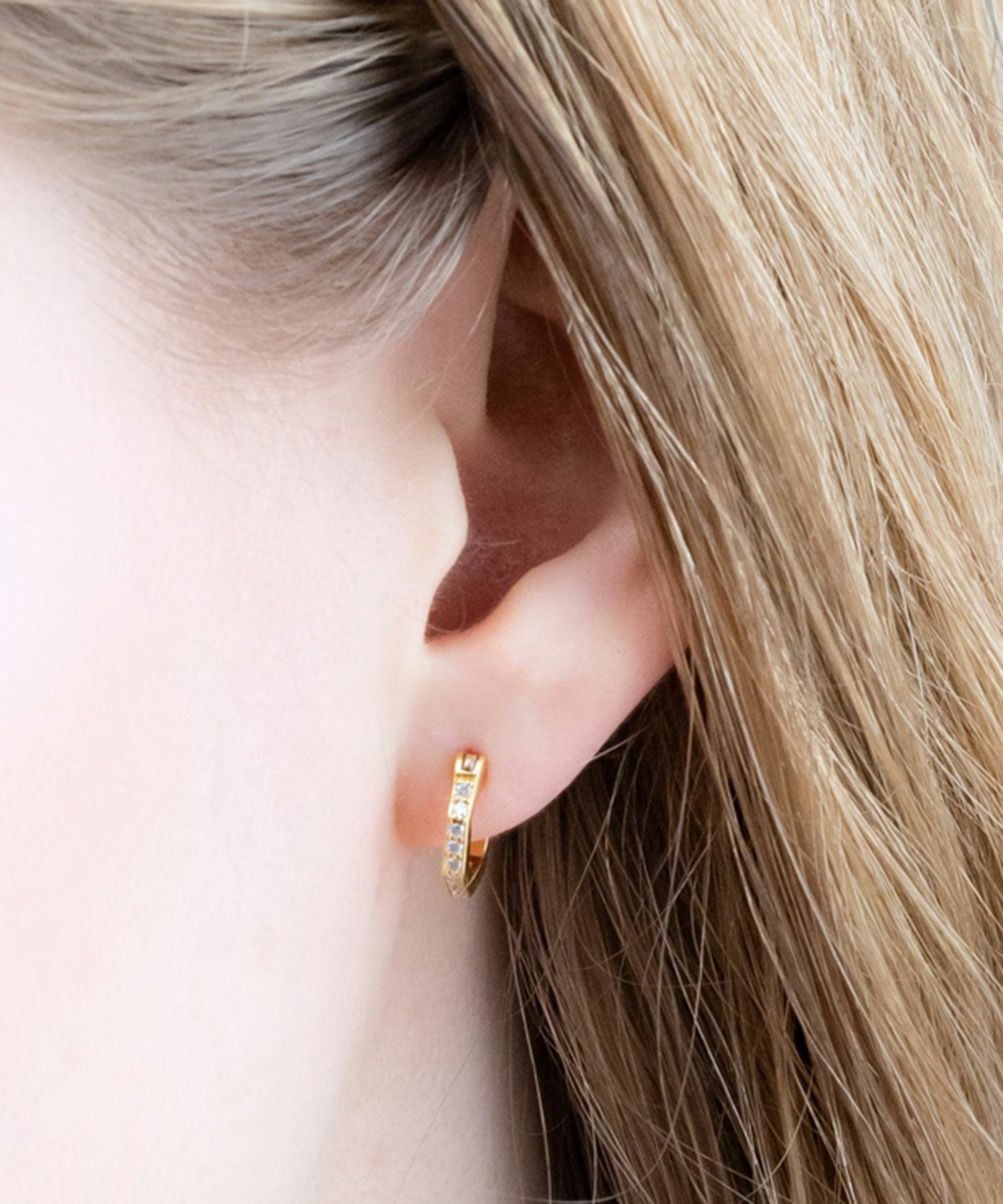 12mm cubic polygon hoop sv925 pierce