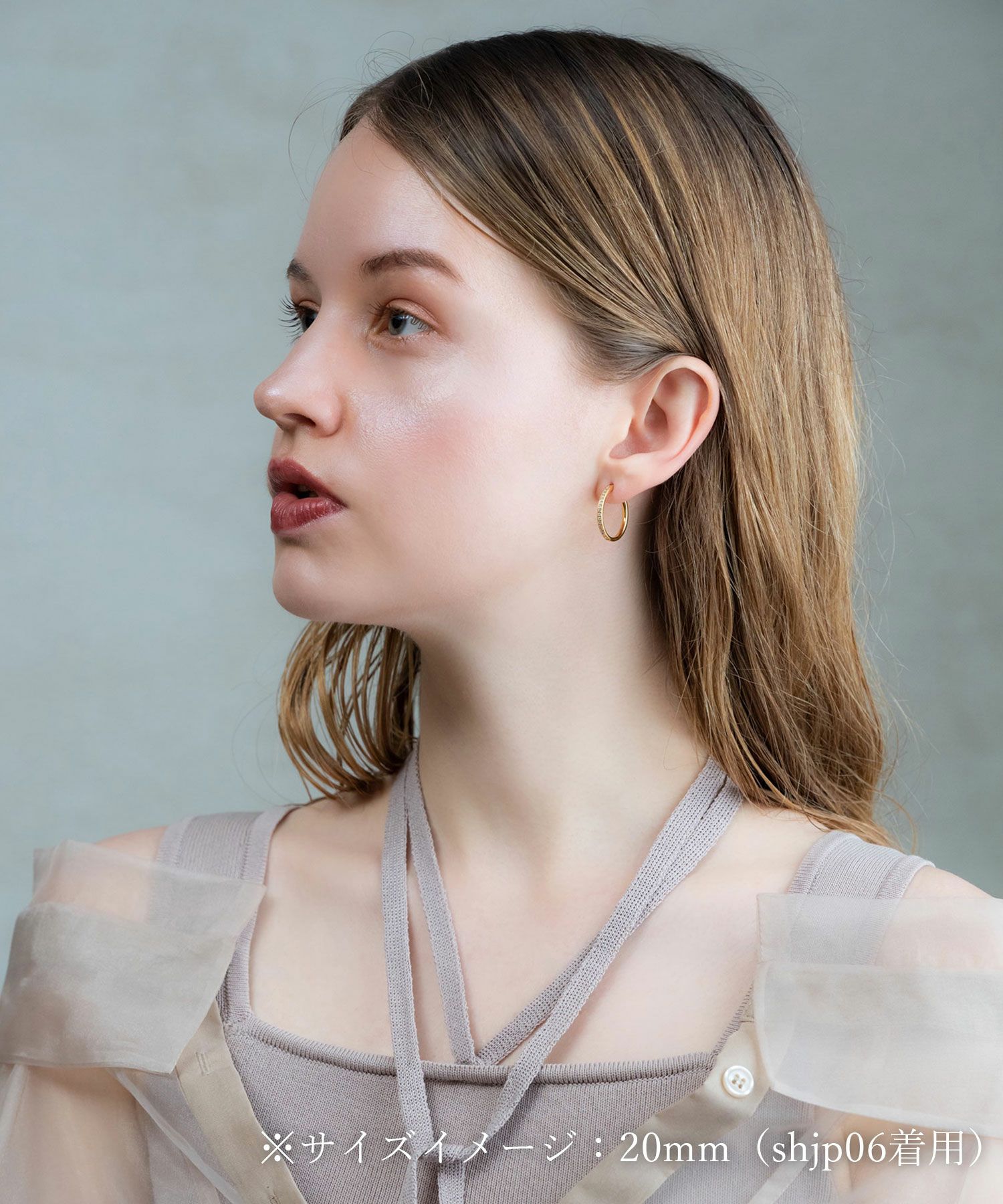 20mm black cubic hoop sv925 pierce