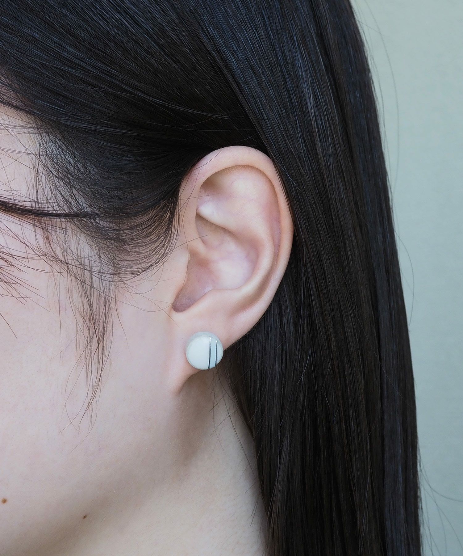 美濃焼クラシックラインプチチタンポストピアス【MIKELO】