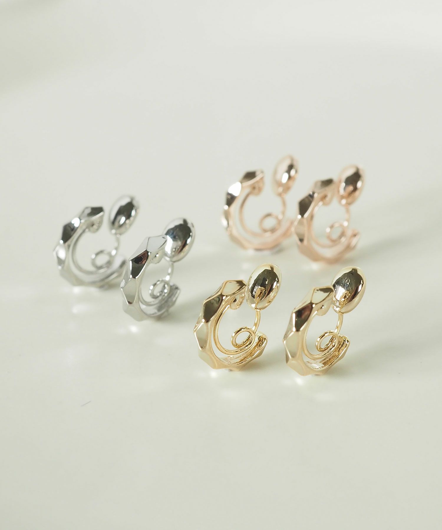 【web限定】ダイヤカットループフィットイヤリング