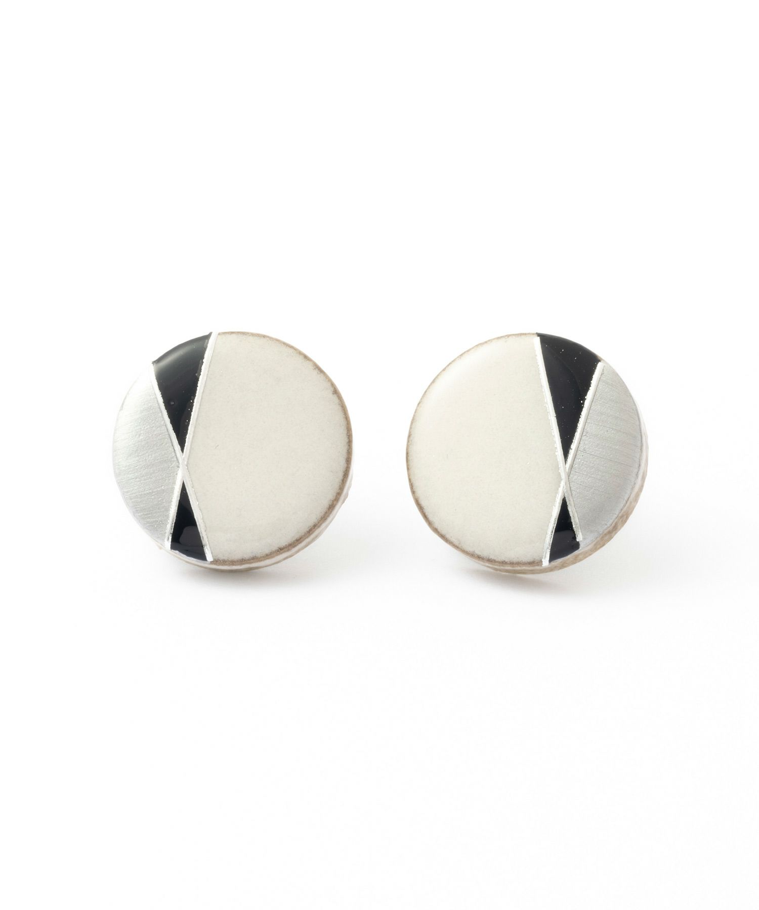 美濃焼ラインデコメタリックイヤリング【MIKELO】