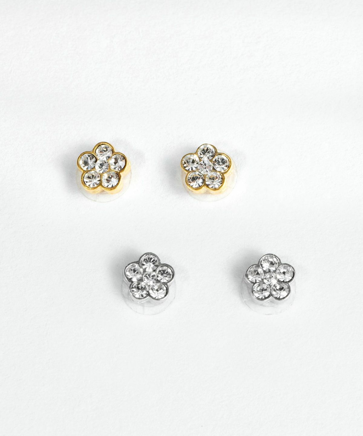 メタルストーンフラワーシールピアス【Libre】