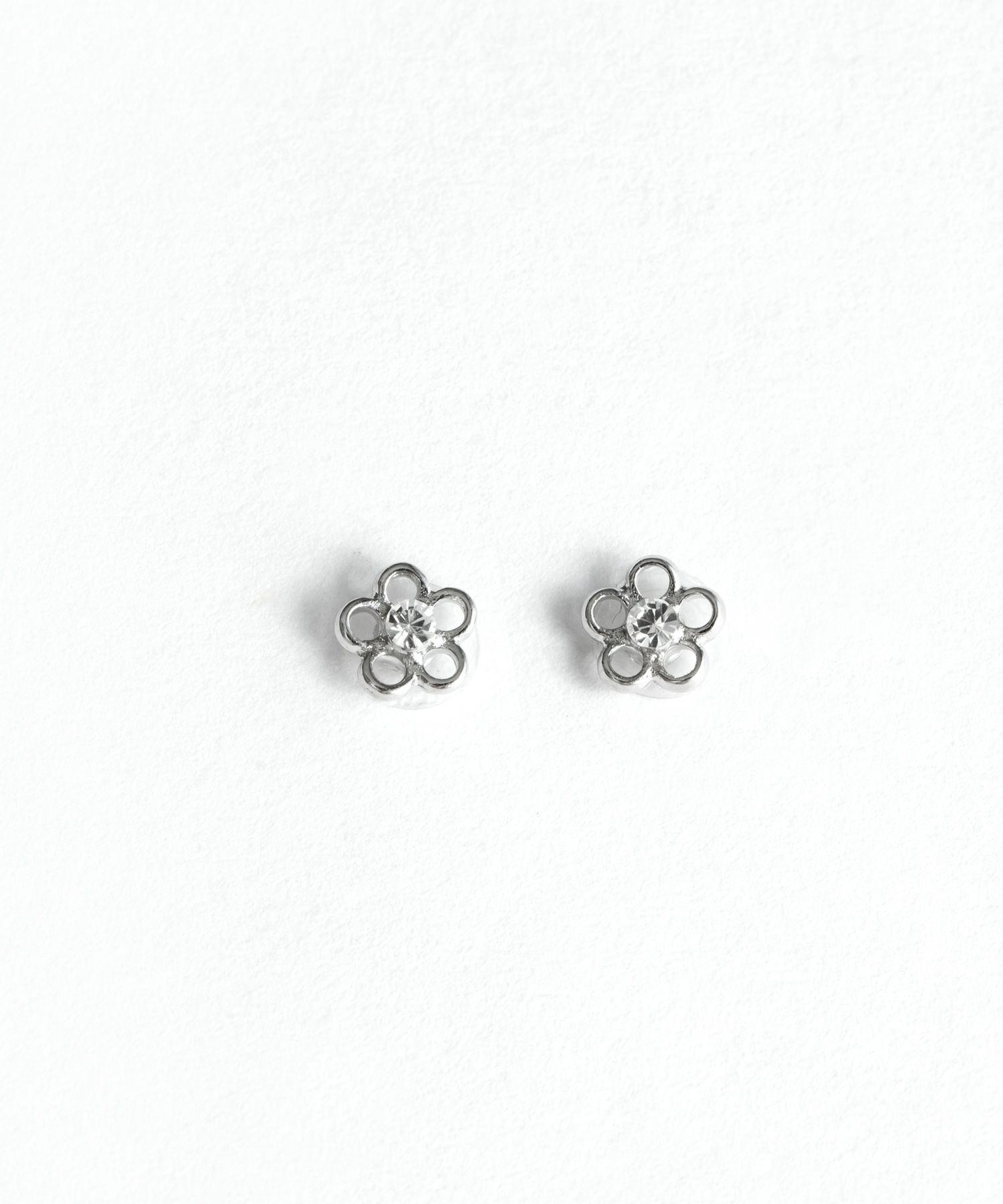 メタルフラワーストーン付きシールピアス【シールピアスLibre】