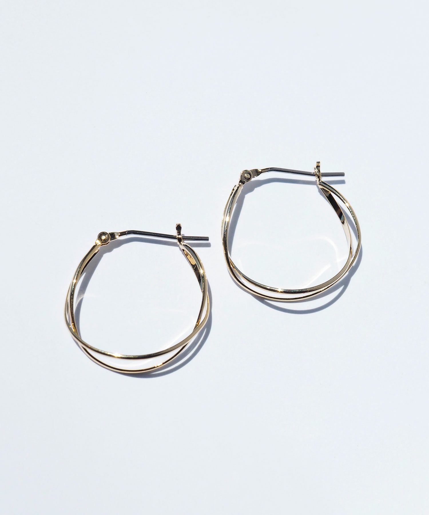 クロスラインピュアチタンポストピアス【ISS】